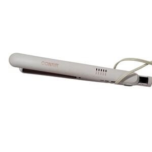 Conair Ceramic Flat Iron Hair Straightener White Rose Gold 1 Inch Plates